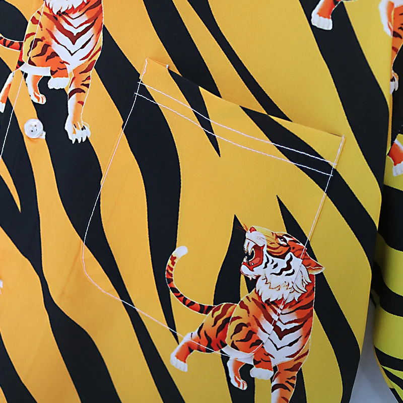 China Factory Wholesale Custom Streetwear Loose Fashion Short Sleeve Beach Men Printed summer beach Shirts