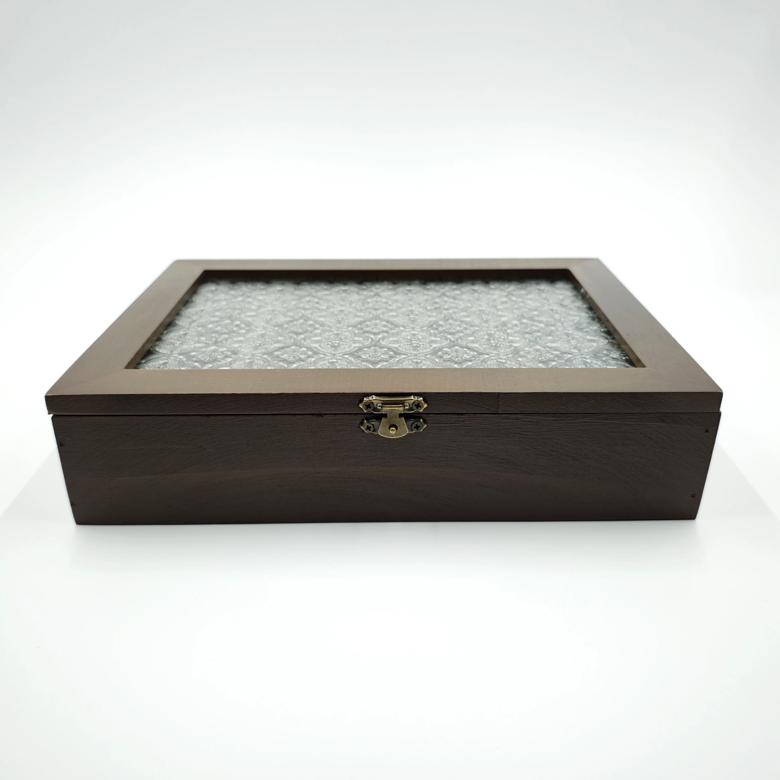 Wholesale of Latest Haitang Glass Pattern Exquisite tea bag box Pine tea box