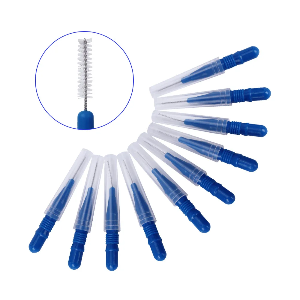 Portable I-Shape Dental Interdental Brush Easy Removal of Food Debris Interproximal Stick Toothpick for Adults Interdental Brush