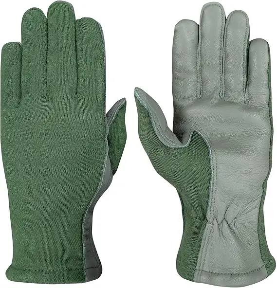 SONICE Aramid Work Gloves for Men Soft Durable Sheep Skin Leather Driving Flying Hunting Nomex Flight Gloves