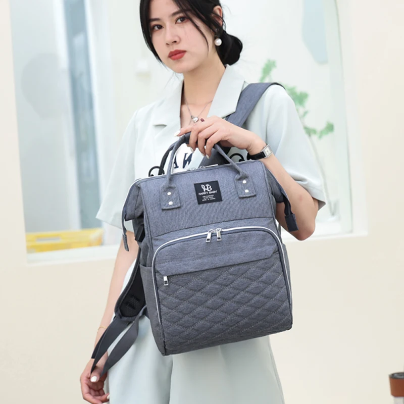 custom baby products organizer bag waterproof mummy back pack  diaper backpack vendors with USB free sample