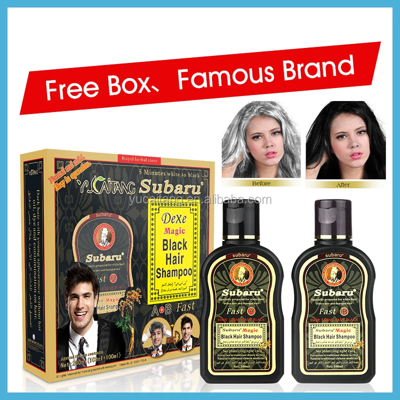 Herbal medicine formula magic hair dye shampoo Subaru black hair shampoo hot sale in Pakistan