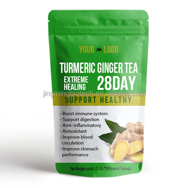 Private label Health and Wellness turmeric ginger lemonade tea Energy boost immunity promotes Cinnamon