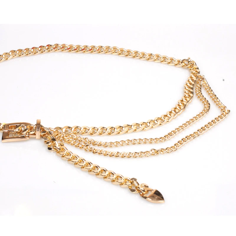 Belly Waist Chain Multi Layer Metal Waist Chain Belt Fashion Jewelry Body Gold Chain for Women