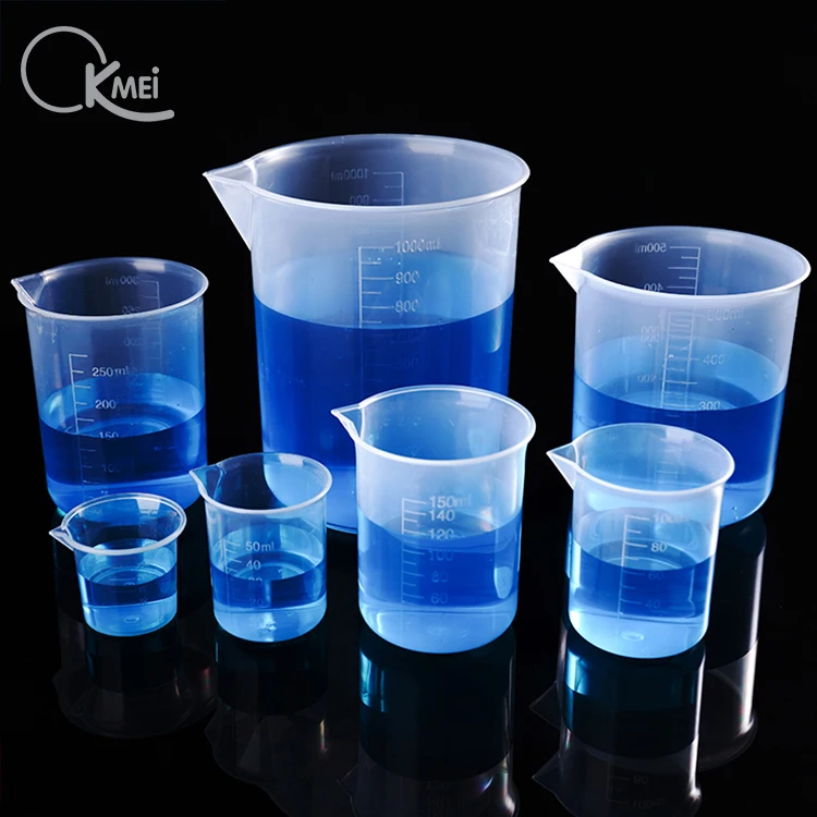 Профессиональный изготовленный на заказ высококачественный лабораторный химический полипропиленовый пластиковый стакан мерные чашки