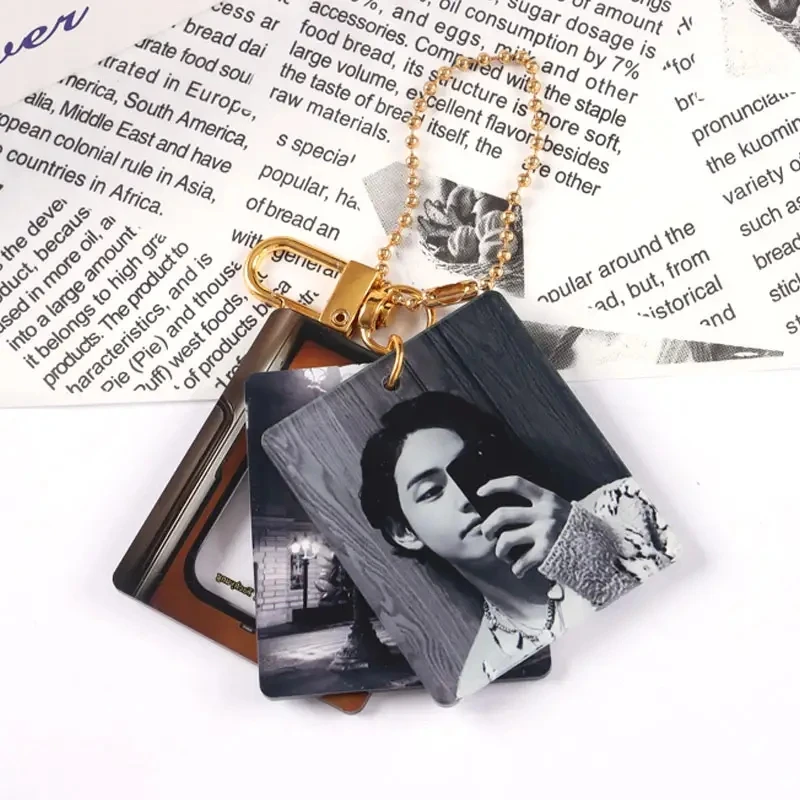 Paran Promotion Acrylic Pvc BT Keychain S Best Photo Transparent Acrylic charms Custom Printed Kpop Anime Acrylic Keychain