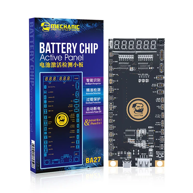 Батарейная панель Mechanic BA27 для iPhone 5 6 7 8 X XS XR 11 12 13 Pro Max