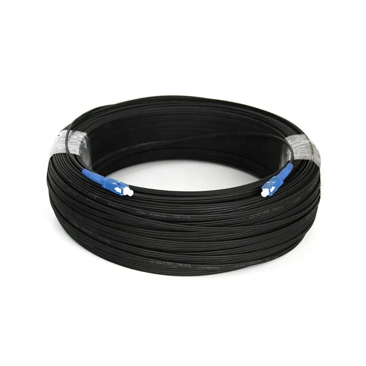 50M 100M 2000M 500M Outdoor FTTH Fiber Optic Drop Cable Patch Cord  SC to SC Simplex SM  Drop Cable Patch Cord