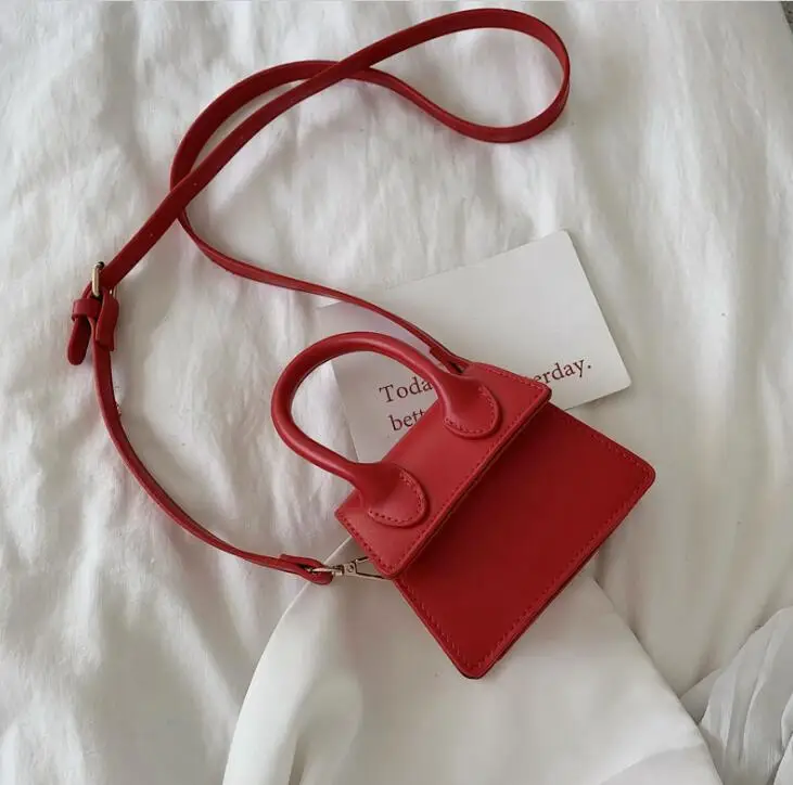 Luxury Brand Designer Small Crossbody bags For Women Fashion PU Leather Handbag Mini Totes Solid Chain Shoulder Messenger Bags