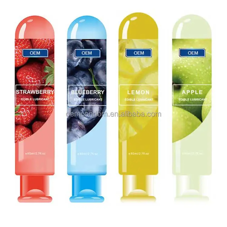 custom logo flavored lubricants sterile lubricating jelly OEM Brand Flavored Lubes Manufacturer Personal Lubricant Oral Sex