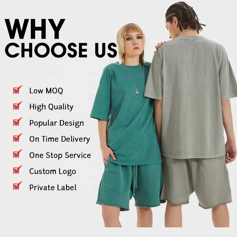 High Quality OEM 310gsm 100% Cotton Heavyweight Custom Printed Plain Raglan Sleeve T Shirt Graphic T-shirts with Pocket