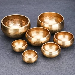 7 size wholesale  Handmade Meditation nepal set singing bowl Yoga Bowl tibetan singing bowl with handle Mallet & Cushion