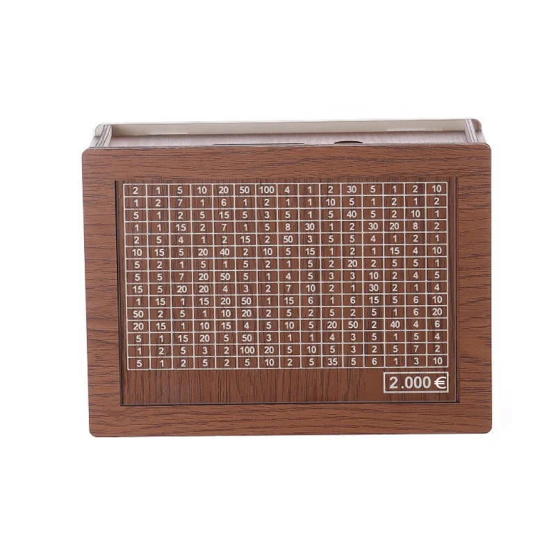 Cash Coin Retro Money Savings Box with Counter Money Saver Wooden Money Box Piggy Bank for Kids and Adults