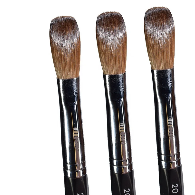 Пользовательский логотип Pinceles 100 чистая кисть Kolinsky черная ручка акриловая для ногтей