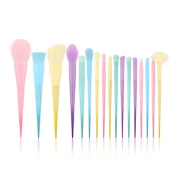 New Style Hot Sell 18pcs Macarons Makeup Brushes Vegan Custom Logo Candy Color Brush Set for Makeup