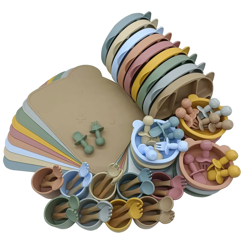 Оптовая продажа, мягкая силиконовая ложка для кормления детей