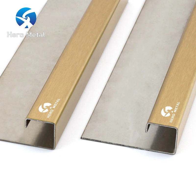 Foshan Factory Tile Accessories Stainless Steel Tile Trim For Wall Floor building materials Decoration 304 Ceramic Tile Profiles