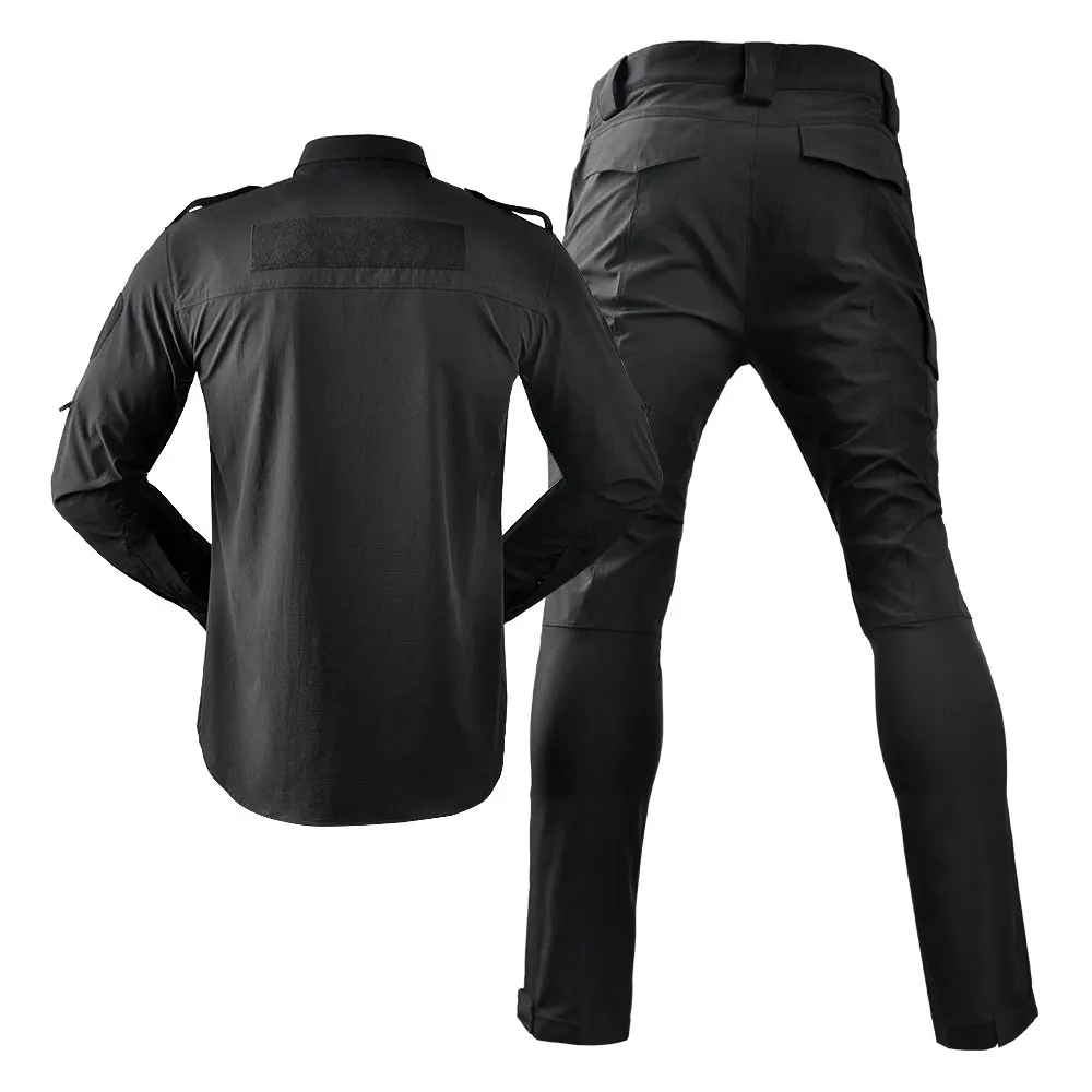 Factory Supplier Black Long Sleeve Security Guard Uniforms