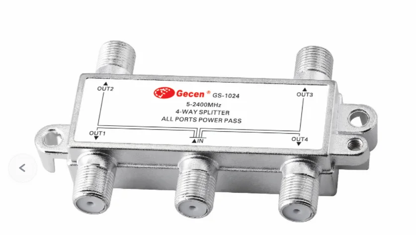 5-2400mhz signal conditioning splitter 2 3 4-way satellite antenna cable TV signal splitter