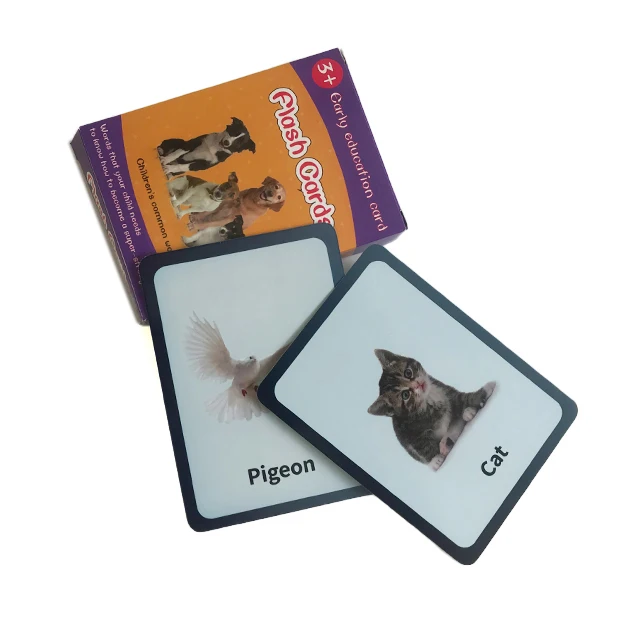 New Custom Design Poker Flashcards Pet Paper and Plastic Educational Advertising Game Playing Flashcards