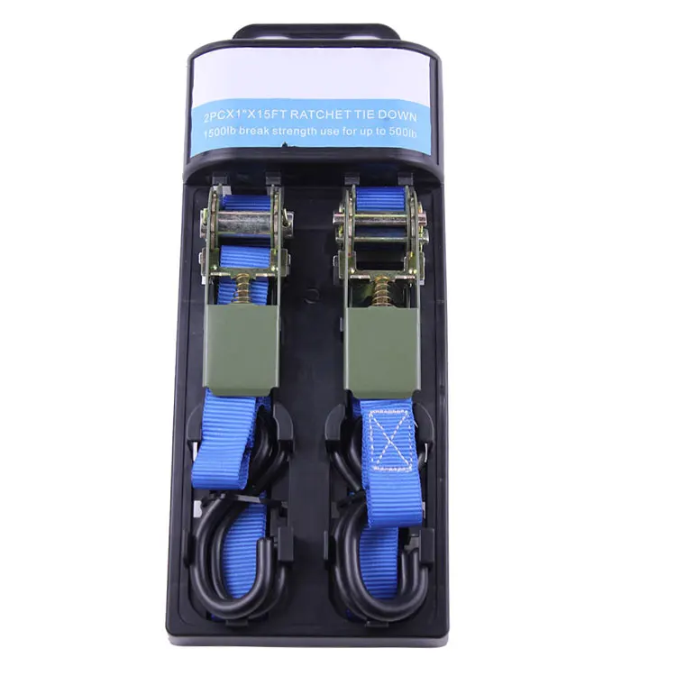 1inch 25mm Ratchet  tie down with S hook for cargo control