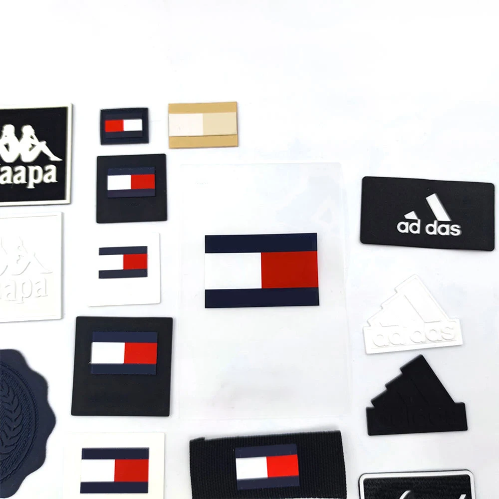 High quality design 3D silicone label embossed rubber logo silicone patch label