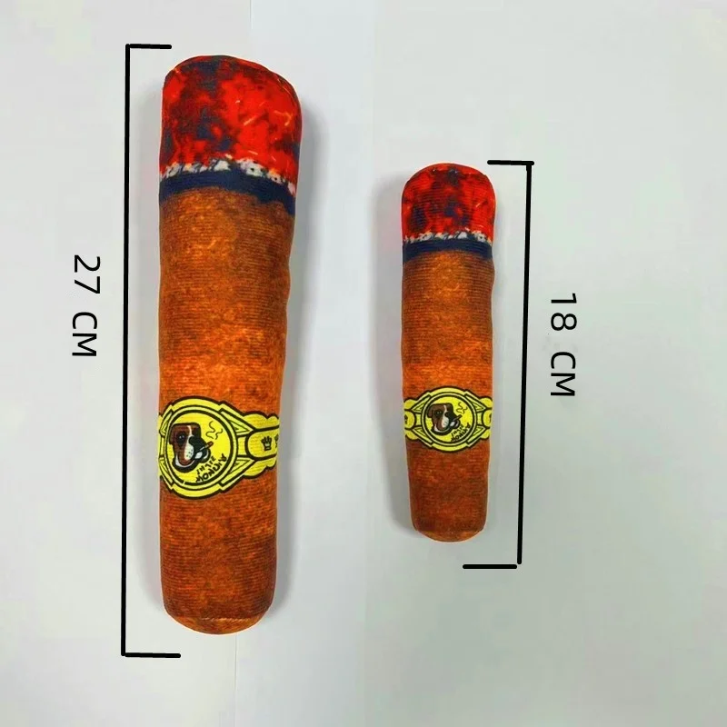 Hot selling pet chew toy with simulated cigar shape, teasing dog, interactive paper sound making toy