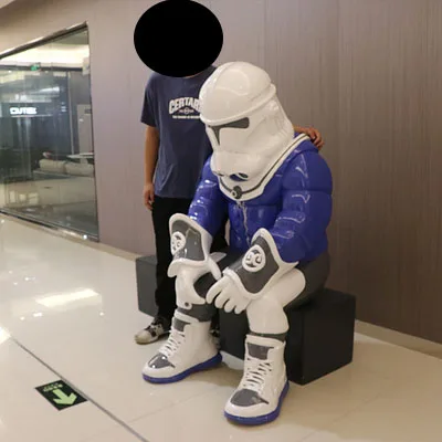 Fiberglass Robot Sculpture Action Life Size Starwars Statue Superhero Movie Figures Outdoor Decoration