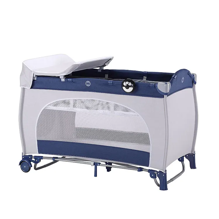 Mamakids S12-7 NEW Plastic Baby Playpen European Standard Hot Sale Baby Travel Cot With Changing Table