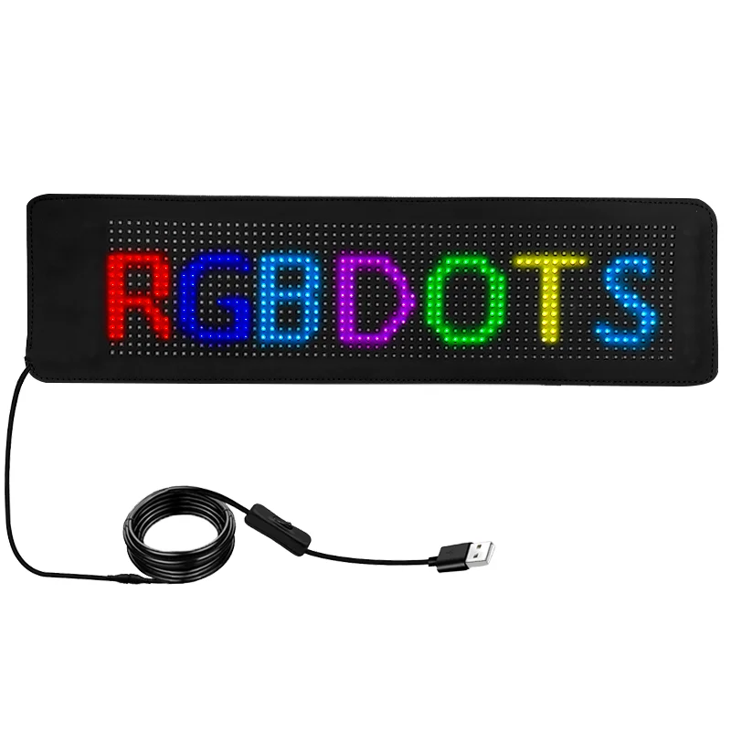 Programmable Flexible LED Display Screen Car Scrolling Advertising RGB Messages LED Display Board RGB Car Sign Soft LED Panel