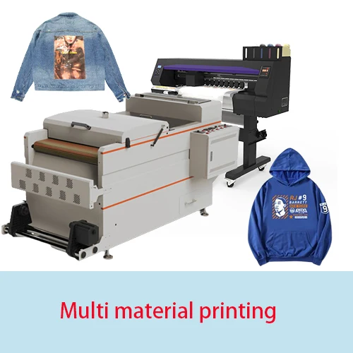 UV dtf printer A3 60cm with I3200 head printing machine dtf sticker for T shirt heat transfer PET film powder ink