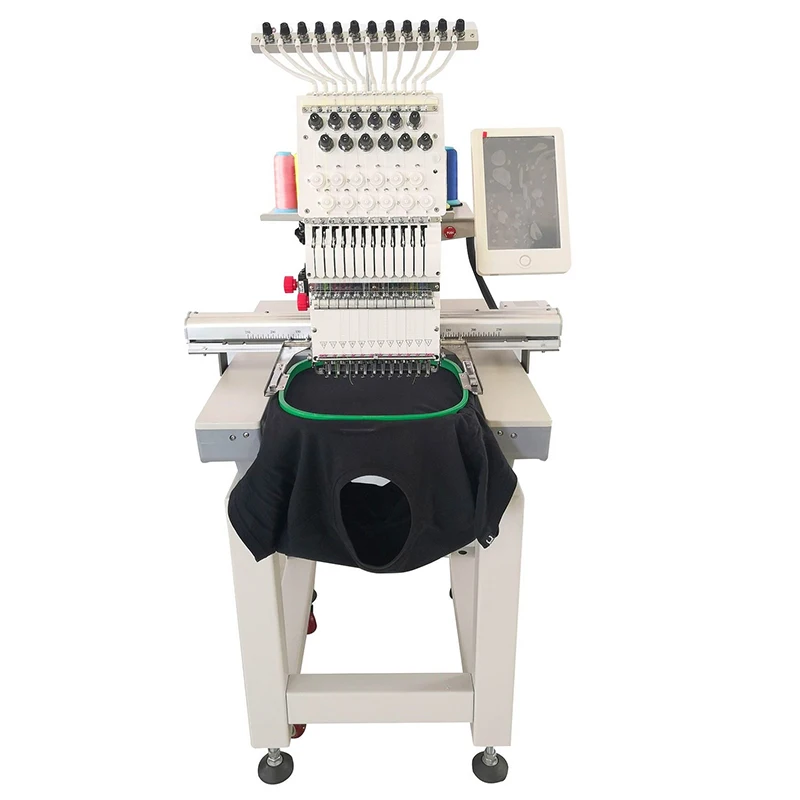 Flat/T-shirt/Shoes/Garment 12/15 niddles embroidery machine 350x500mm industry embroidery machine MT-1201/MT-1501 software