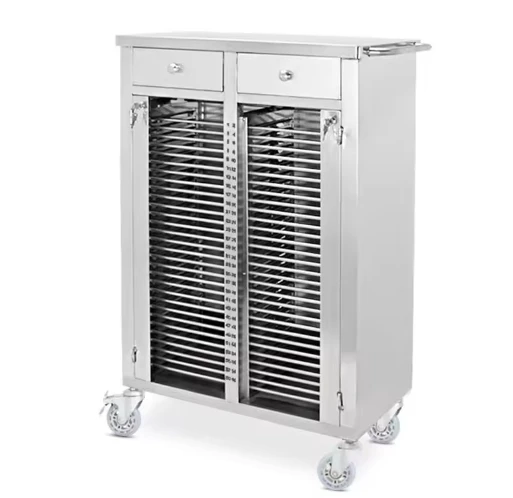 High quality hospital clinic can move 25 grid /50 grid patient car stainless steel single and double row hospital trolley