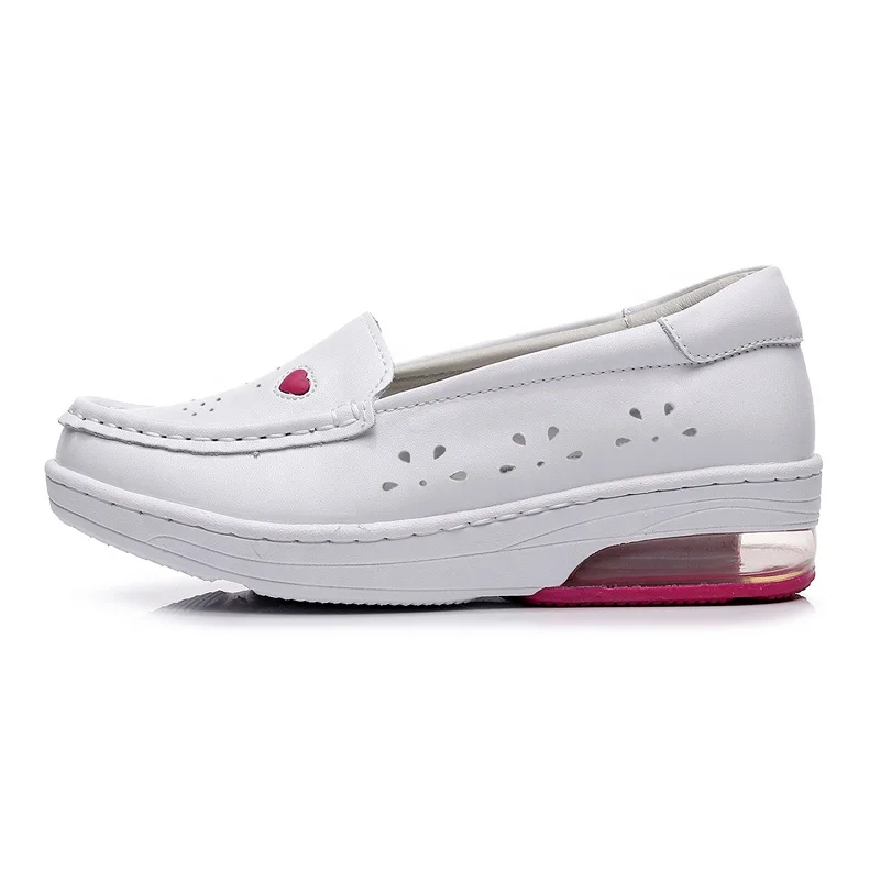 Stock wholesale hospital white nurse shoes and thick soles safety shoes