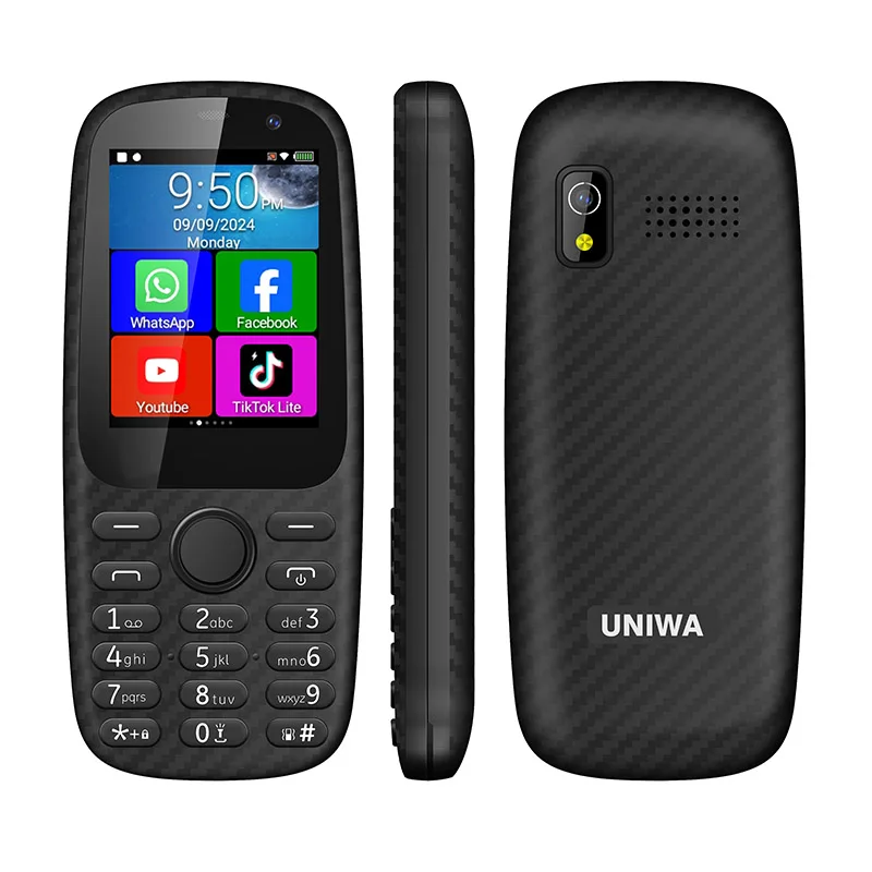 UNIWA A2408 2.4 Inch 1900mAh Battery Quad Core 4G Android Keypad Feature Phone