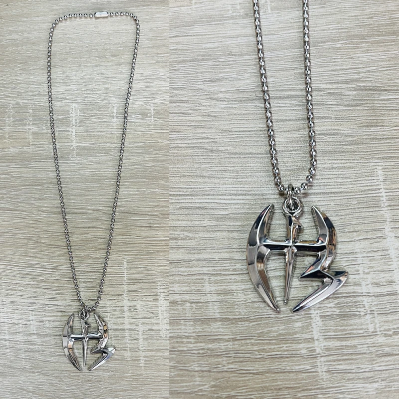 Purple silver with Chain Hardy Boyz Matt Jeff Hardy Pendant Necklace