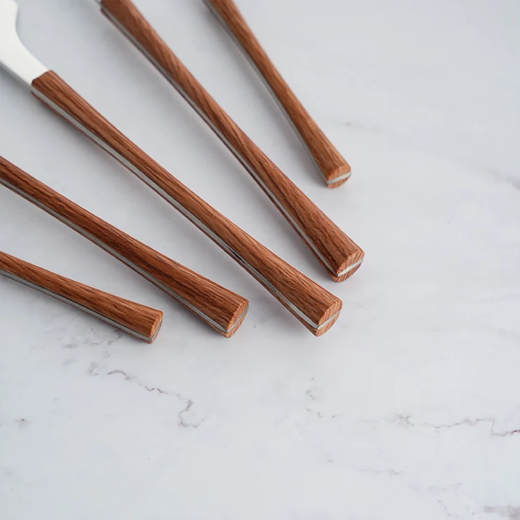 Luxury Canton tower Korea Handle Heavy Cutlery Wedding Event Flatware dinner knife spoon fork set cubiertos bestekset silverware