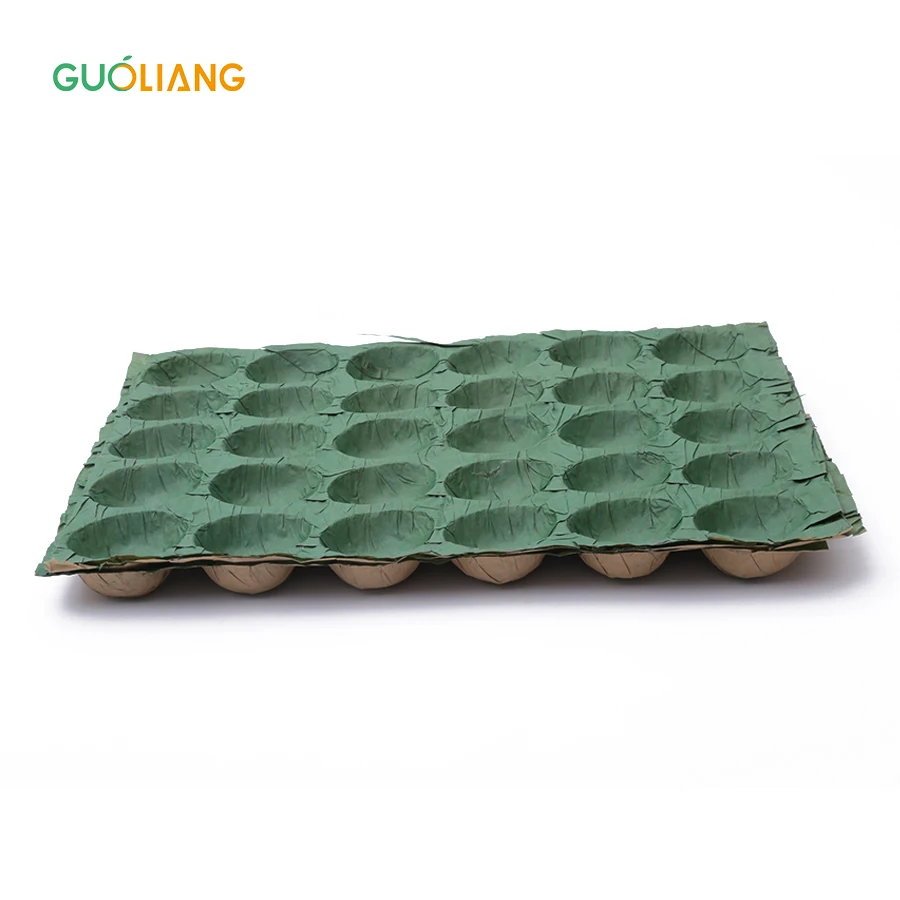 Wholesale Multi-Cavity Kiwi Fruit Package Tray Kraft Paper Fruit Tray Insert Liner Packaging