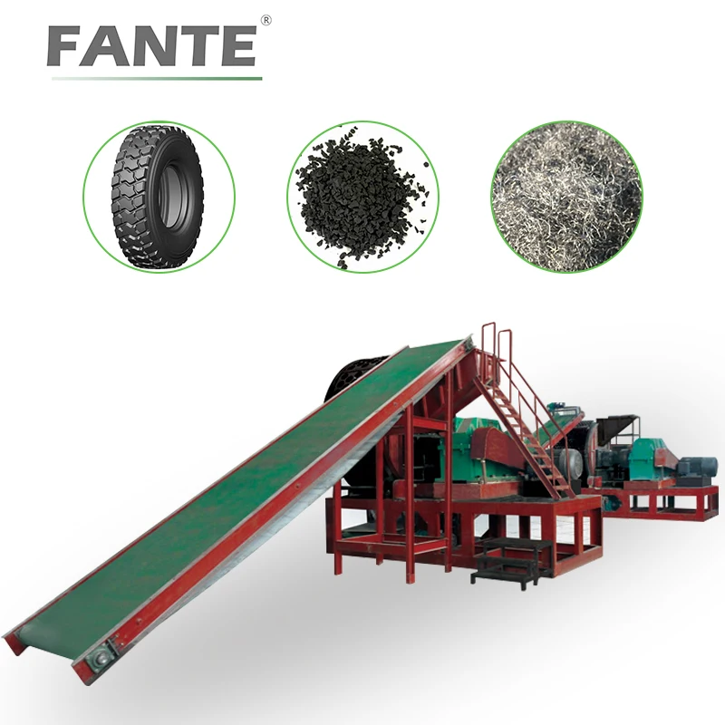 Reclaimed Rubber Making Line Tire Recycling To Rubber Powder Plant Waste Tire Recycling Processing Machine Line