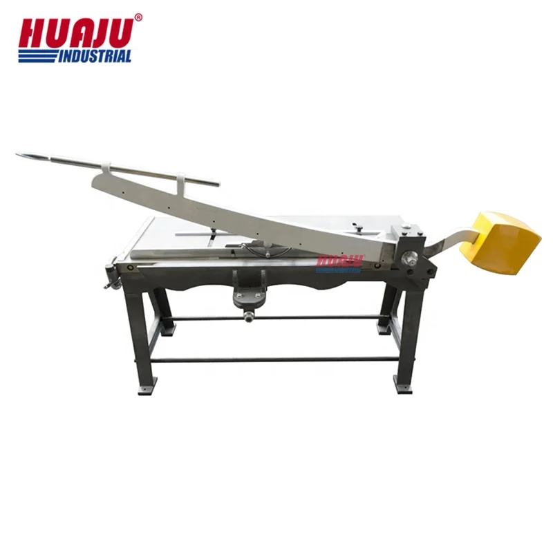 Huaju Industrial KHS-1000 Manual Sheet Metal Cutter Hand Operated Arm Guillotine Plate Shearing Machine