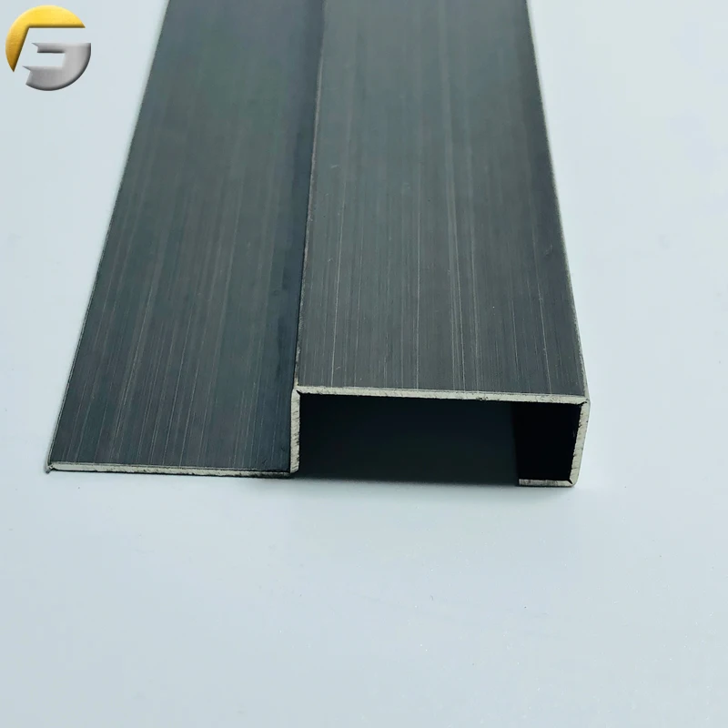 V0356 HL Cheap Special Shape Black Stainless Steel Tile Trim Wall Panel Transition Strip Edge for Sale