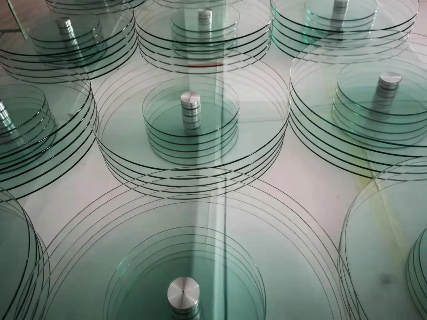 rotating tempered glass lazy susan cake turntables