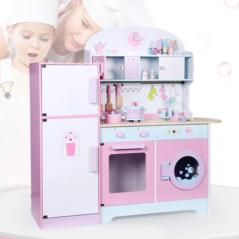  Фирменная деревянная игрушка детский кухонный набор игра в холодильник