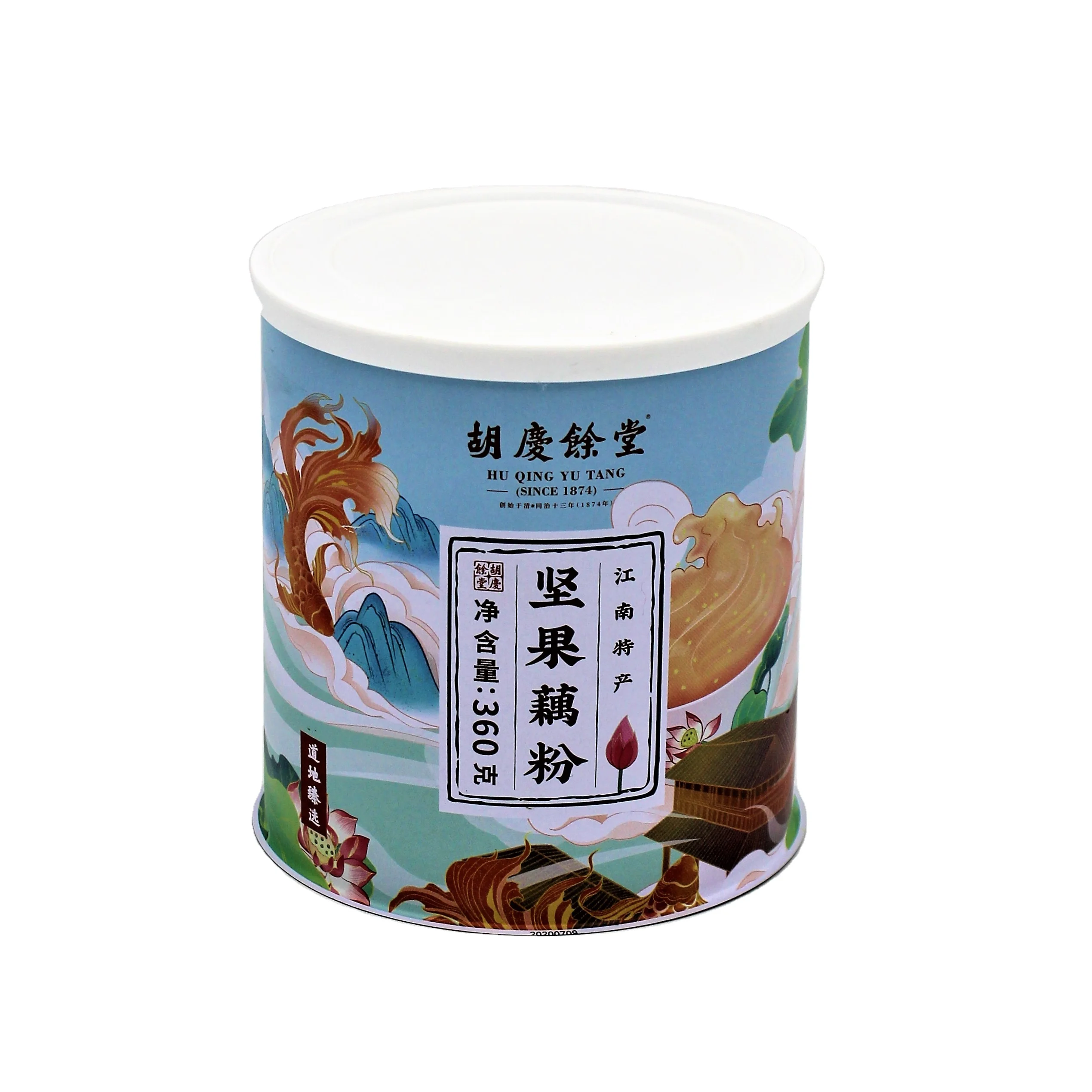 Cylinder Coffee Packaging Protein Powder Tin Cans With Lid For Lotus Root Starch