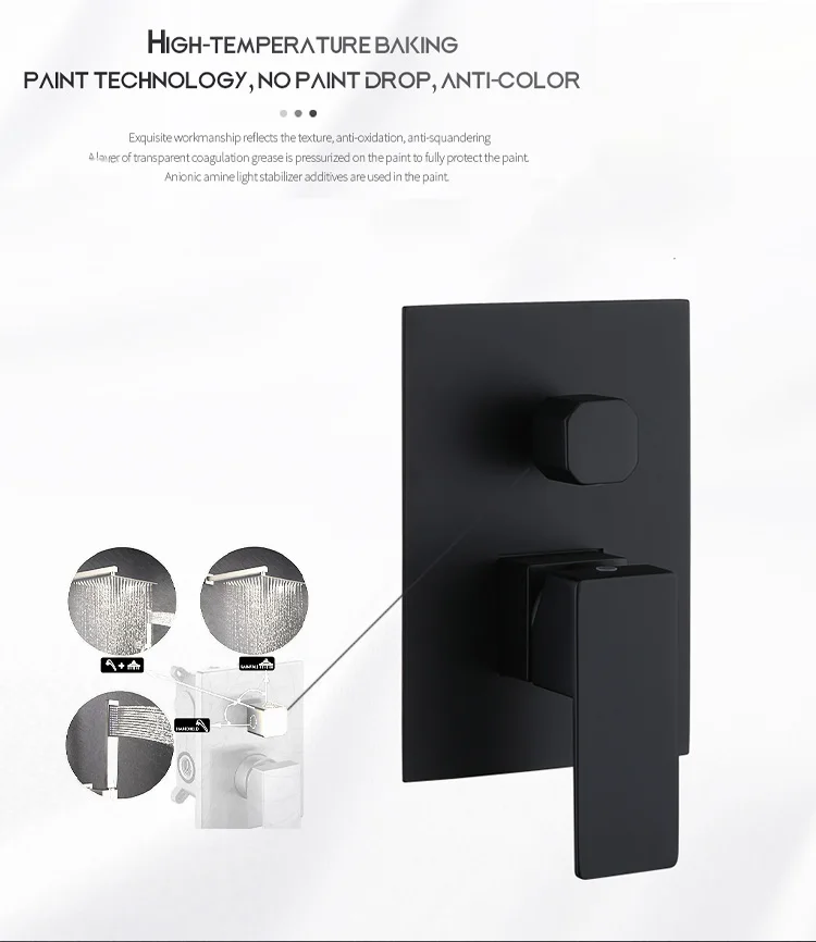 Black Shower Set Wall Mounted Shower Faucet Mixer 8,10,12 inch Rainfall Bathroom Shower Tap with Hand shower Rotate Bath Spout