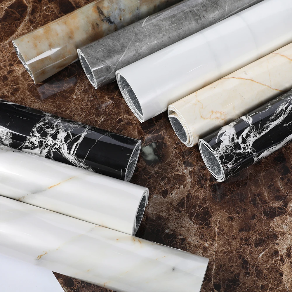 Modem Style Marble designs Interior Decorative Self Adhesive PVC Membrane Foil for PVC Panel