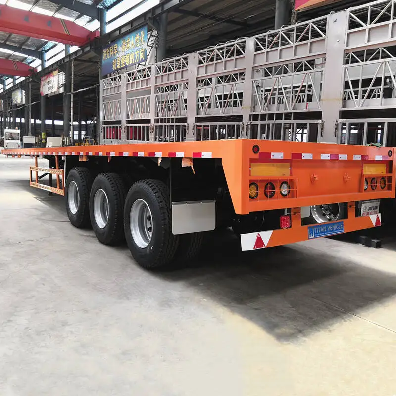 3 axle 40ft container semi flatbed trailers for sale near me in Mozambique