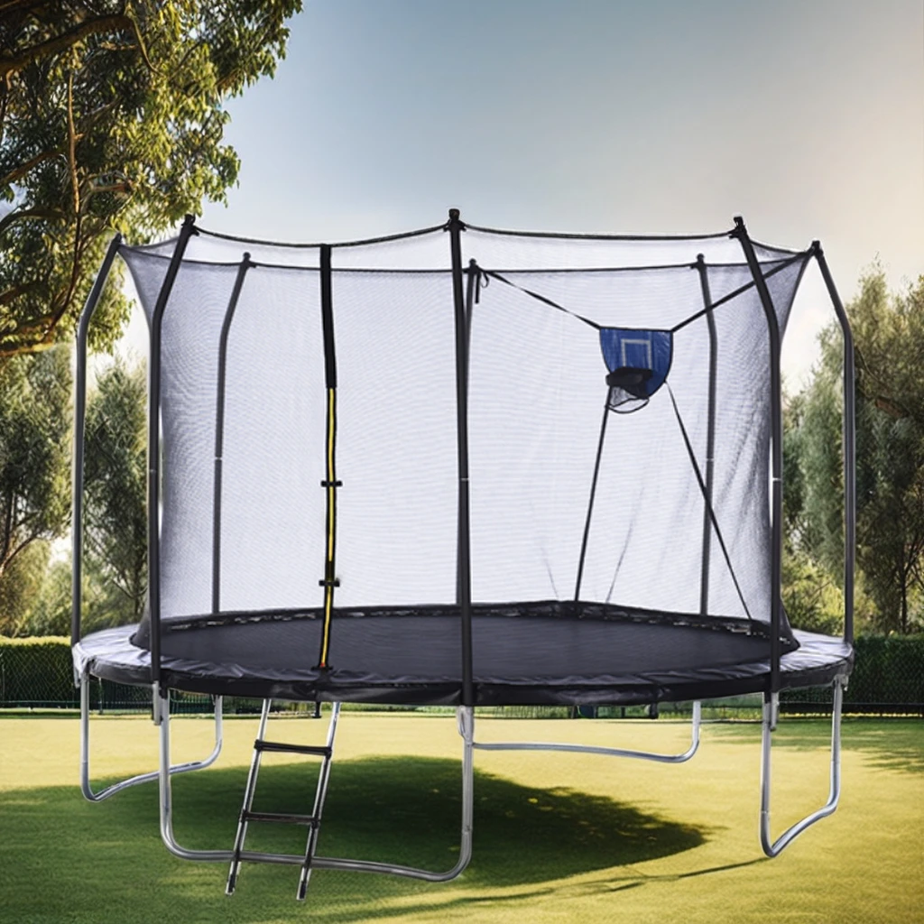 Zoshine Large  Jump Trampoline for Adults Kids round Outdoor Unisex Elastic Trampoline Safety Net Polypropylene Material