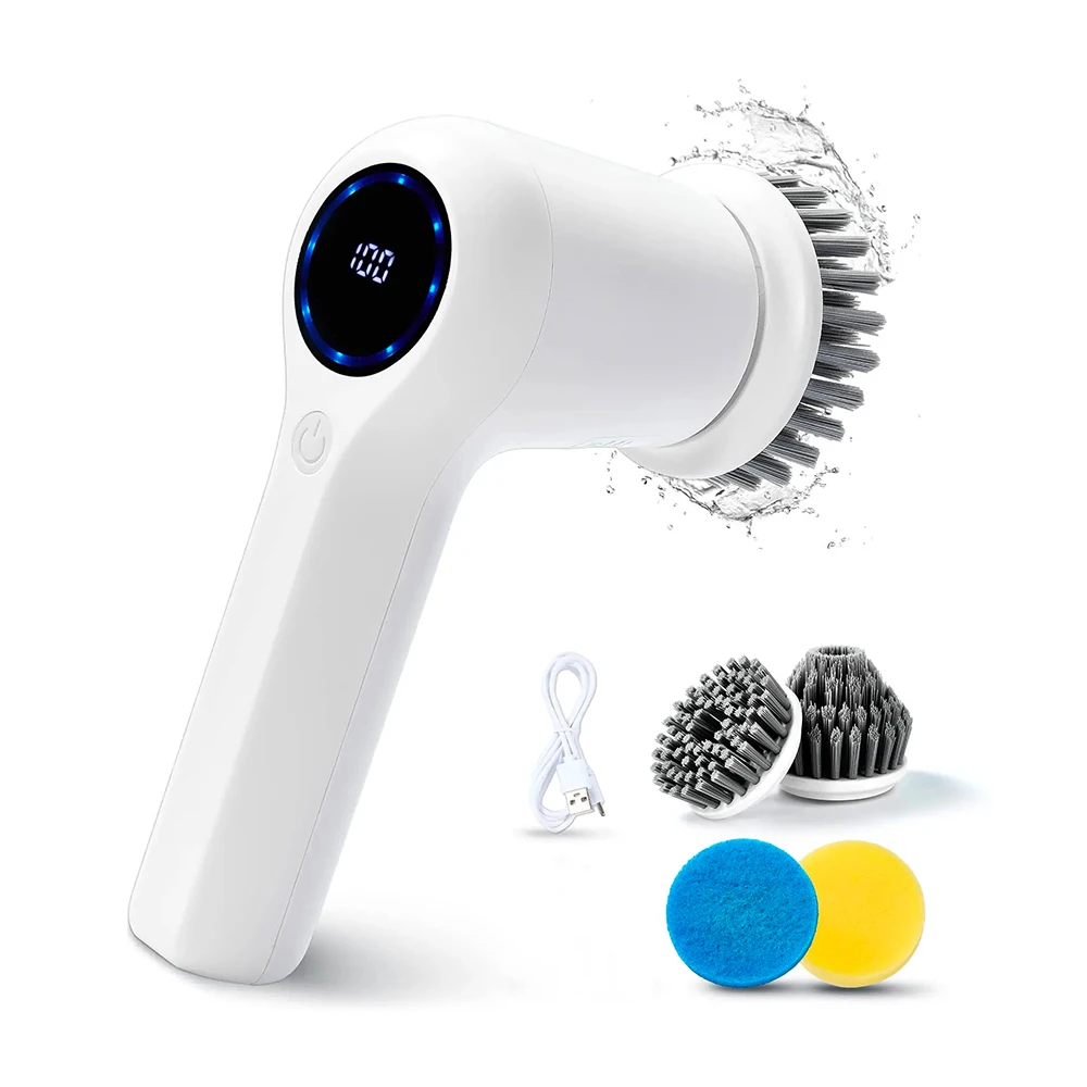 GEERLEPOL Mini USB Electric Automatic Rotating Spin Scrubber Bathroom Cleaning Brush OEM Wholesale 2000mah Cleaning Equipment