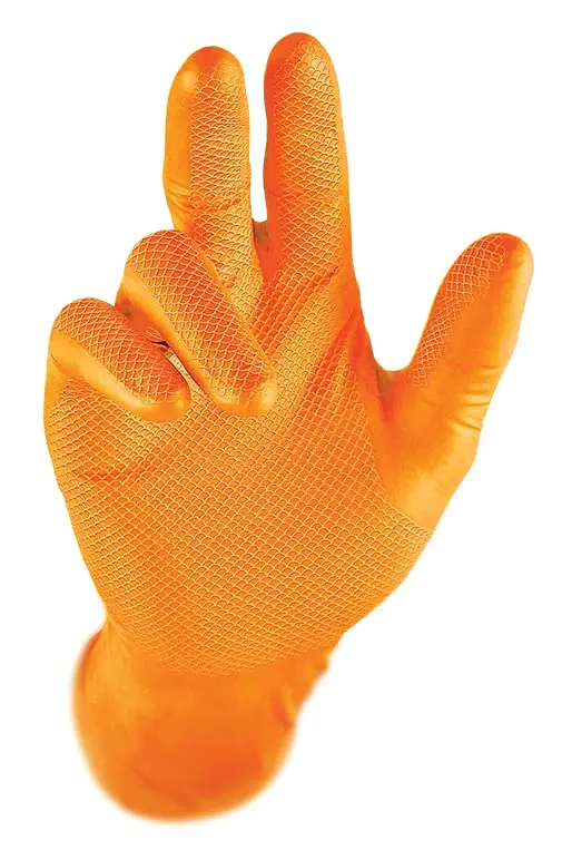 medical glove disposable 8 mil nitrile light orange diamond nitrile gloves disposable latex free box of 100